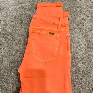 Joe’s Ankle Neon Orange Jeans